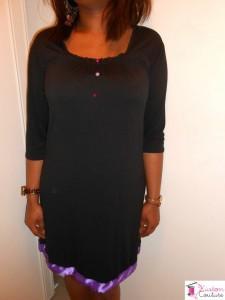 Customisation d'une robe noire avec perles et rubans | Kustom Couture