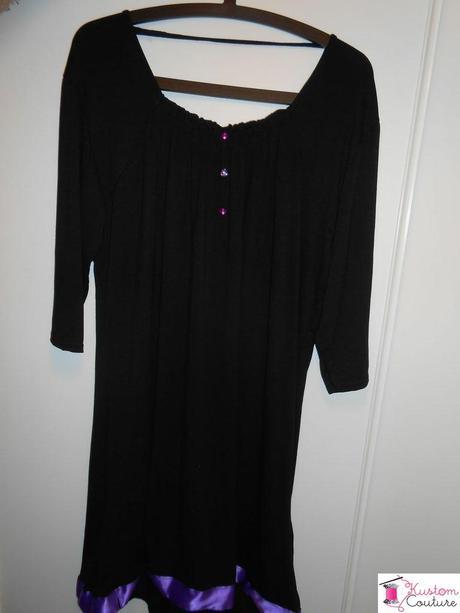 Customisation d'une robe noire avec perles et rubans | Kustom Couture
