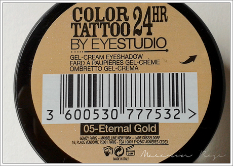 [Revue] Gemey Color Tatto - Eternal Gold