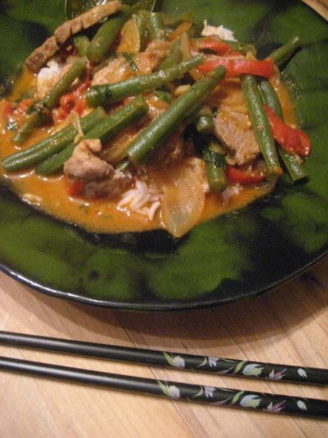 Filet de porc sauté au cari à la thaïe