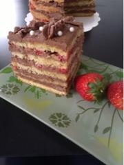 Gâteau aux fraises et au chocolat facile