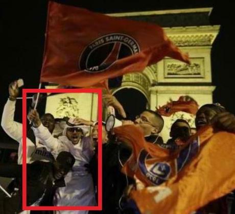 Soir de victoire du PSG 12 mai 2013 déguisé en qatari +