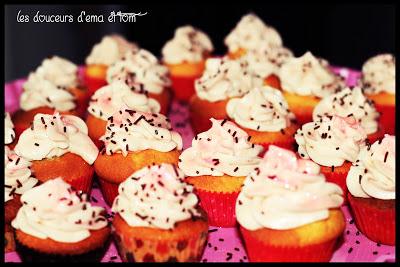 Cupcakes framboises et chocolat blanc