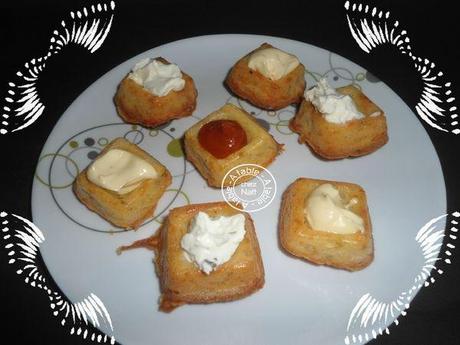 petits carrés salés à l'origan et fromage