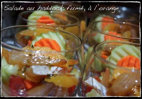 Salade au haddock fumé, à l’orange, prémisce de printemps Salade au haddock fumé, à l’orange