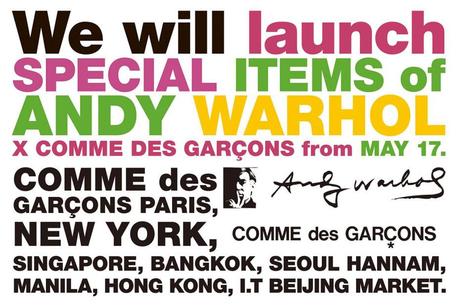 La collection Andy Warhol X Comme des Garçons...