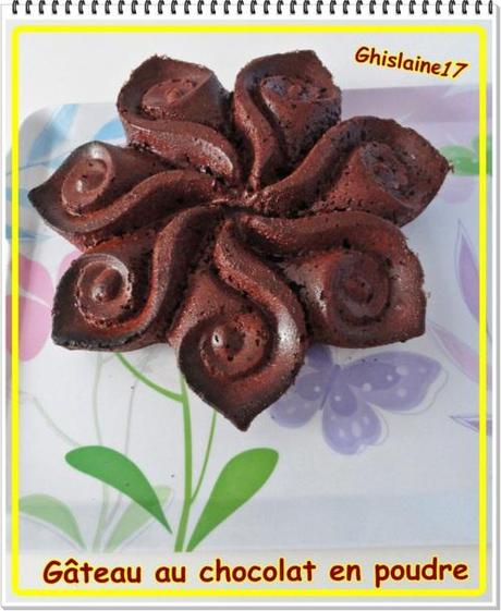 Gâteau au chocolat en poudre