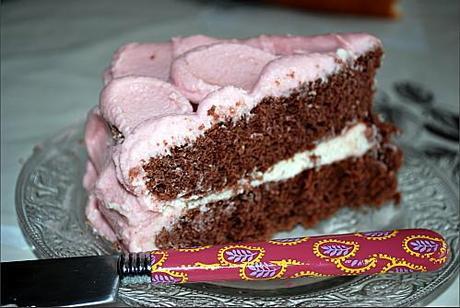 une part de pink cake