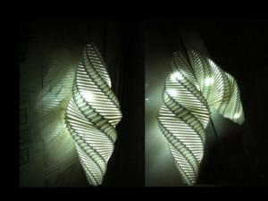 Air turbine light, lampe LED les cheveux au vent