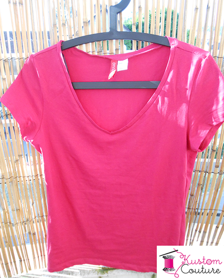 Haut simple rose avant customisation | KustomCouture