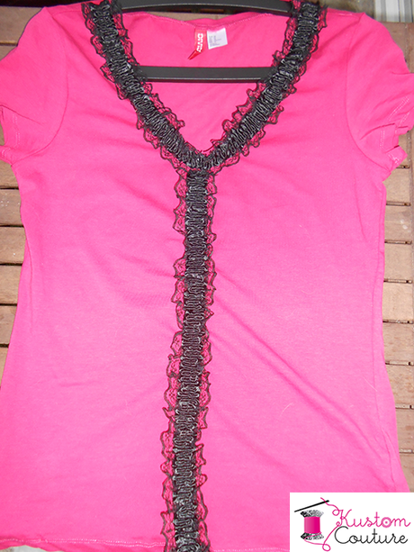 Customisation tee-shirt simple rose | Kustom Couture