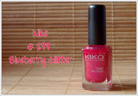 Kiko 277 Blueberry glitter, ou le vernis framboise parfait