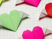 (via #DIY Origami Heart with wings #valentine #love DIY) Un...