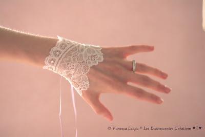 Mes jolies mitaines de mariée en dentelle de Calais