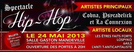 salle gaston mandeville show hip hop cobna psycadelick la connexion