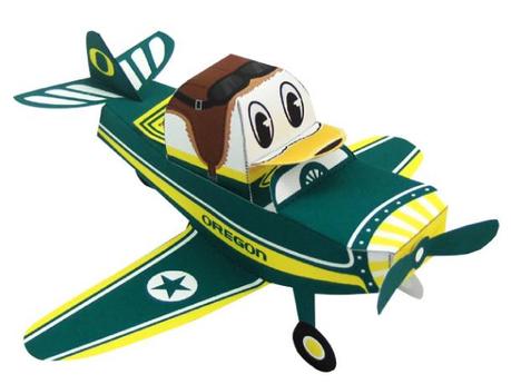 Blog_Paper_Toy_papertoy_Oregon_Duck_Airplane_pic Oregon Duck Airplane