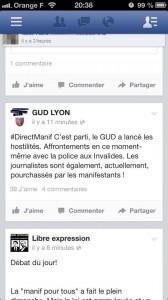 Le GUD Lyon revendique les violences sur twitter