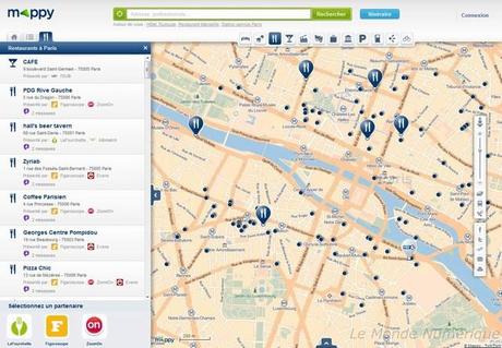 Mappy se présente sous une nouvelle interface avec des services locaux