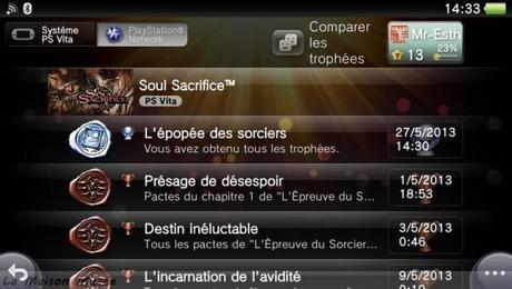 Platine Soul Sacrifice Vita