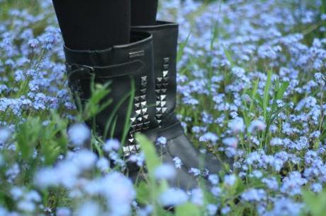 bottes cuir clous