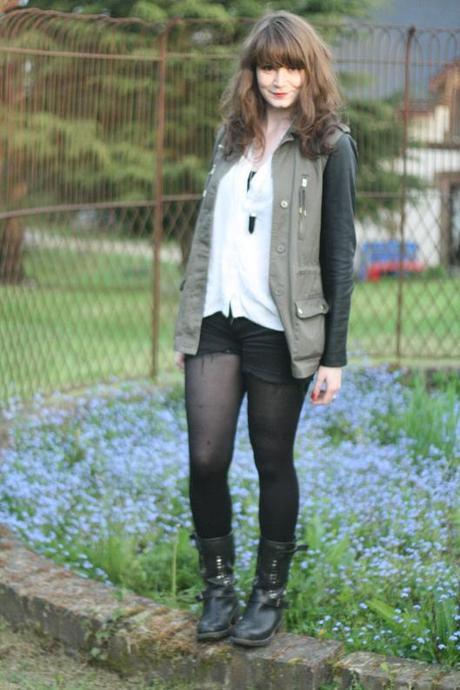 veste kaki cuir