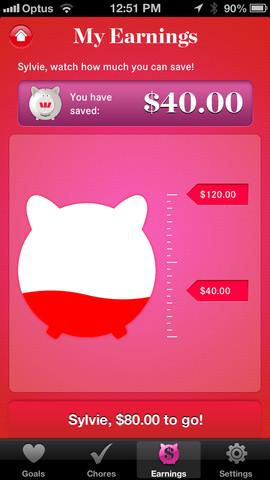 Application Pay Pig sur iPhone