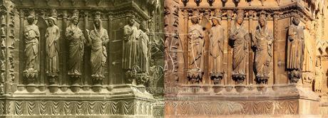 L'annonciation, ébrasement du grand portail de la cathédrale de Reims
