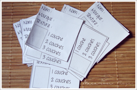 [DIY] Nuanciers à vernis comme une boîte à recettes