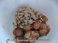 Pommes de terre et radis en marinade