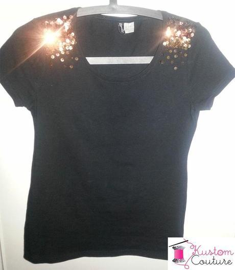 Customisation d'un tee-shirt basqiue avec paillettes | Kustom Couture
