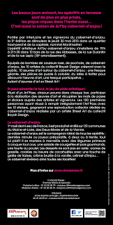 Dernière minute ! Demain jeudi 30 mai de 19h à 21h30, l’apéritif artistique Art’by cabernet-d’anjou prend ses quartiers rue des Abbesses !