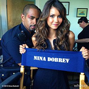 Nina Dobrev sur le Tournage de  