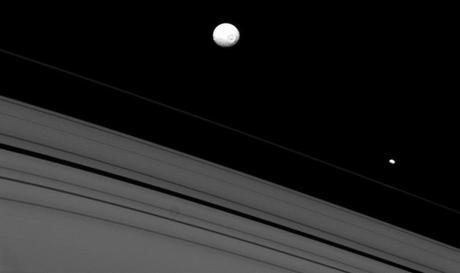 Danse de satellites au bord des anneaux de Saturne