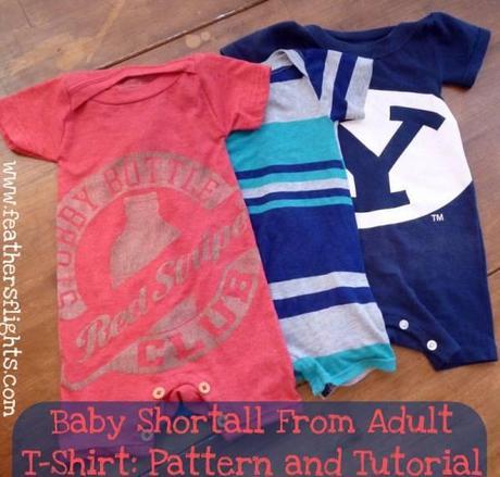 bebe tshirt pyjama ete Patron gratuit : un combishort pour bébé, à recycler dans un t shirt taille adulte