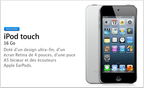 touch Apple : Nouvel iPod touch 16Go, une piste pour un iPhone dentrée de gamme?