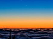 photos, conjonction Vénus, Jupiter Mercure visibles crépuscule