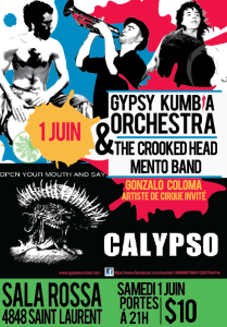 Gypsy Kumbia Orchestra 1er juin Sala Rossa