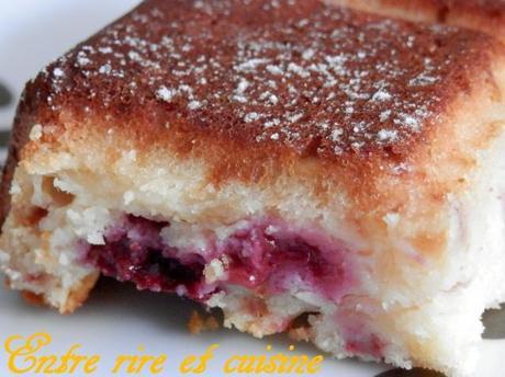 Moelleux au chocolat blanc, ricotta et framboises Hebergeur d'image