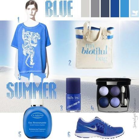 sweat bleu zara, blue girl, summer tendance, nike performance, mybiotifulbag cabas, chanel ombre à paupières,