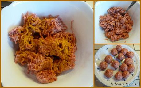 BOULETTES DE BOEUF AU CURCUMA ET SA POINTE DE PAPRIKA