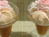 Coupe compote mirabelle, glace vanille chantilly maison