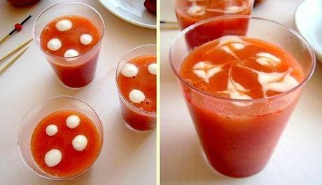 montage smoothie peche fraise