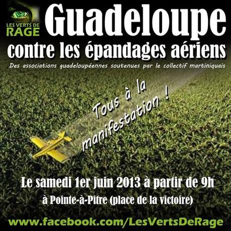 Guadeloupe contre les épandages aériens