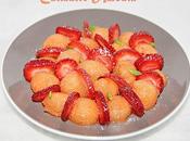 Salade melon fraises vanille