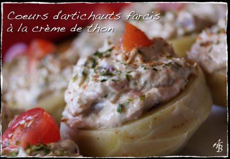 Coeurs d'artichauts farcis  à la crème de thon