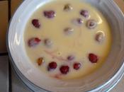 Crème anglaise framboises