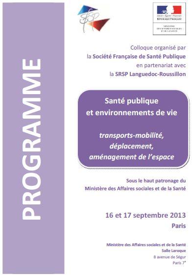 « Santé publique et environnements de vie » – SFSP