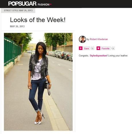Look of the week sur Popsugar !