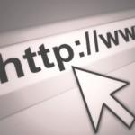 Graphic of address bar on computer with cursor arrow, overall blue tint.