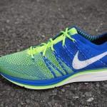 Nike Flyknit Lunar1+ iD Nike Flyknit Trainer+ Electric Green, Varsity Royal & White